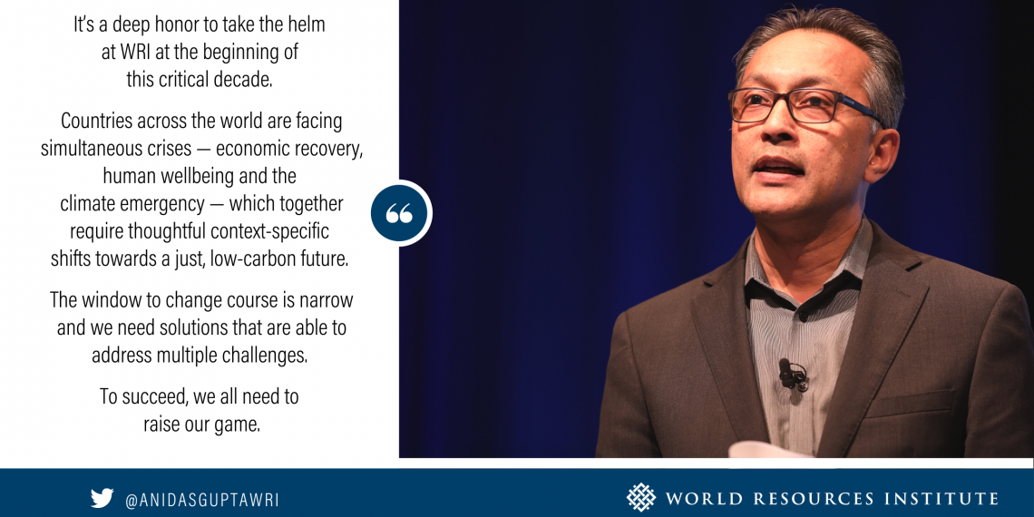 RELEASE: Ani Dasgupta Selected to be WRI’s Next President & CEO